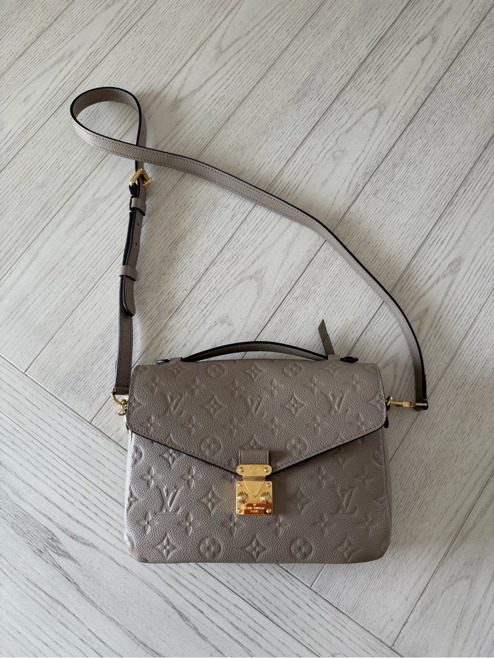 Louis Vuitton Taupe Empreinte Pochette Crossbody